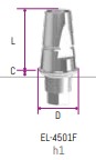 CEC Titanium Abutment Ø 4,5 H.1 + Screw